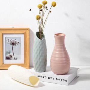 Home accessories Decor Plastic Vase For Home Decor Nordic Flower Pot Home Living Room Decoration Shatterproof Flower Vase Cachepot For Flowers Modern