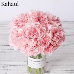 peony artificial artificial silk flowers for home decoration wedding bouquet for bride high quality fake flower faux living room