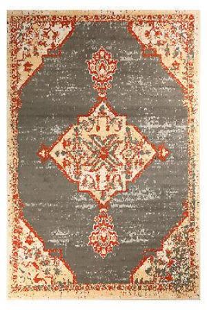Home accessories Decor Distressed Bohemian - 3'6"x5'6", Dark Grey, Moroccan Oriental Area Rug - 501
