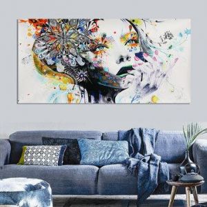 Home accessories Decor Modern Artwork Decor Girl Canvas Oil Painting Print Picture Home Wall Art Decor Unframed