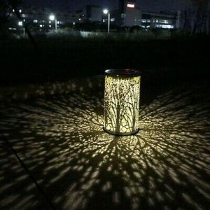 LED Solar Lantern Retro Hanging Outdoor Waterproof Forest Light for Patio Garden