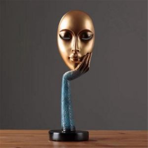Home accessories Decor Modern Human Meditators Abstract Lady Face Character Resin Statues Sculpture Art Crafts Figurine Home Decorative Display