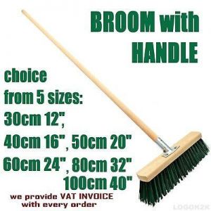 Home accessories Garden tools  Sweeping Brush HEAD with HANDLE Stiff Bristle Outdoor Broom Garden Sweeper GREEN