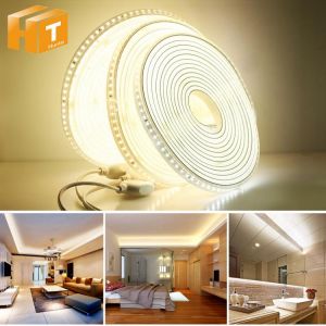 220V LED Strip 2835 High Safety High Brightness 120LEDs/m Flexible LED Light Outdoor Waterproof LED Strip Light.