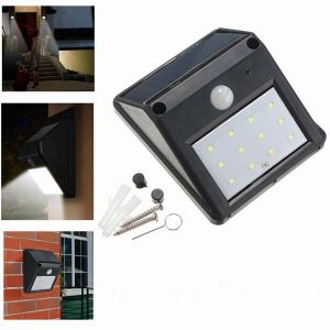 Home accessories Electronics 12 LED Solar Powered PIR Motion Sensor Light Outdoor Garden Security Wall Light