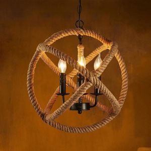 Home accessories Electronics Loft Style Nordic Retro vintage Clothing Store Coffee Hall Rope Chandelier Industrial lamp replicate Restoration Hardware light