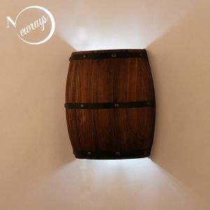 Industrial retro wall lamps American wine barrel modern wall lights LED E27 for bedroom parlor restaurant kitchen aisle bar shop