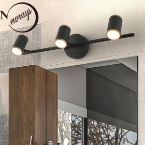 American modern living room rotatable black/white LED 3W/6W/9W Cabinet mirror front lights bathroom toilet make-up cabinet lamp