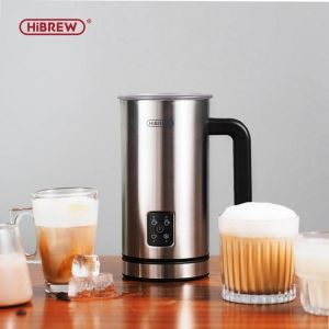 HiBREW 4 in 1 Milk Frother Frothing Foamer Fully automatic Milk Warmer Cold/Hot Latte Cappuccino Chocolate Protein powder M3
