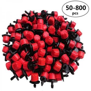 Home accessories Garden tools  50-800pcs Adjustable Irrigation Drippers Sprinklers 1/4&#x27;&#x27;  Emitter Dripper Micro Drip Irrigation Sprinklers for Watering