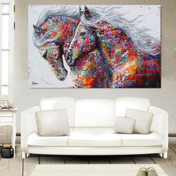 Home accessories Decor Canvas Running Horse Art Print Paintings Frameless Wall Picture Colorful Poster for Living Room Home Decor